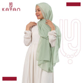 Chiffon Plain Scarf - Mint Green
